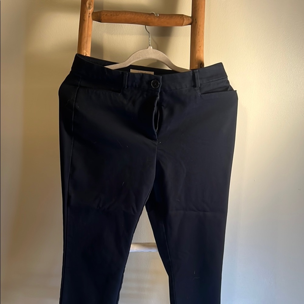 LOFT Black Dress Pants Tailored Fit